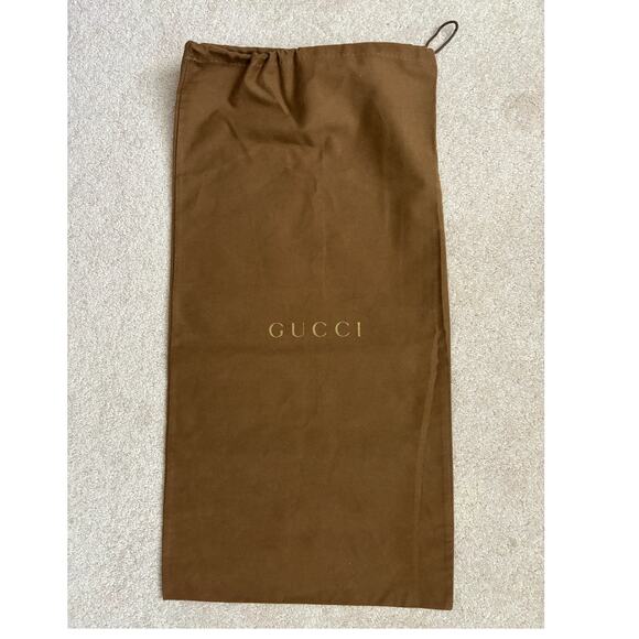 Gucci Vintage Dust Bag 13 x 25 Authentic Brown Travel Bag - Picture 1 of 6